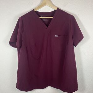 Figs Women's 3XL Catarina One-Pocket Scrub Top Burgundy Medical‎ Nurse